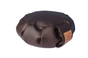 YA'Fu Meditationskissen Vegan — Leather: Braun (Braune Naht)