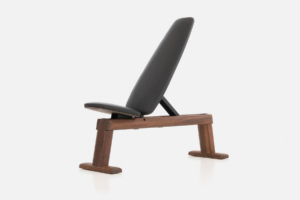 WeightBench Walnut Schwarz — Leather: Echtleder Schwarz